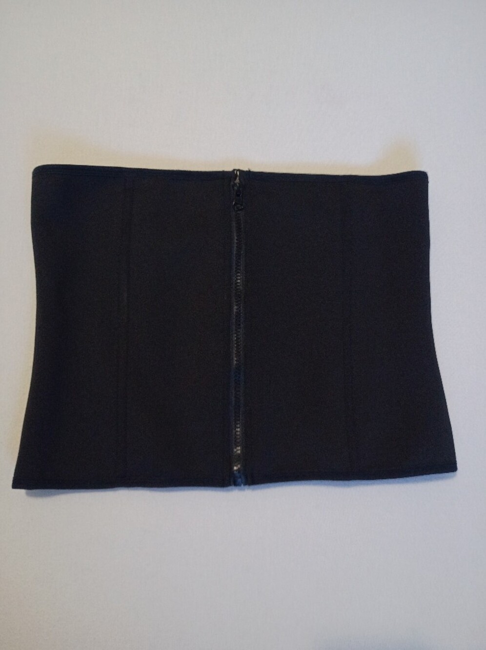 Black Neoprene Sweat Waist Trainer Corset Trimmer Belt Hook & Eye Zipper 2XL